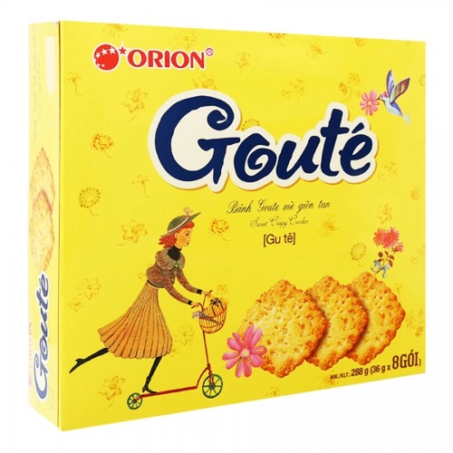 Bánh Goute Orion 288Gr hộp vàng  Bánh Goute Orion 288Gr hộp vàng